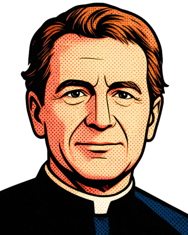 Retrato pop-art de Don Bosco